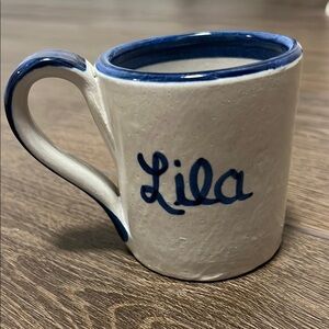 Blue and White Ceramic Mug for Dining